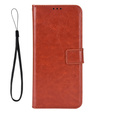 Θήκη με πτερύγιο για Realme 14 5G / Realme 14T 5G, Crazy Horse Wallet, καφέ