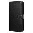 Θήκη με πτερύγιο για Infinix Zero 30 5G, Crazy Horse Wallet, μαύρη
