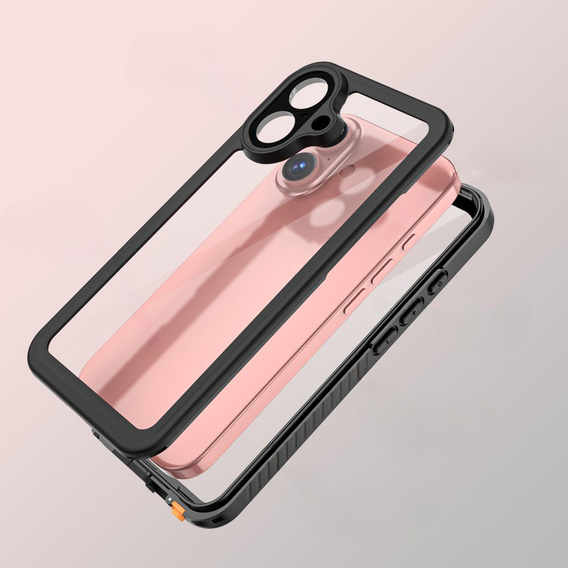 Αδιάβροχη θήκη IP68 για το iPhone 16, μαύρη