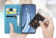 Θήκη με πτερύγιο για Oppo Reno 12, Mandala, μπλε
