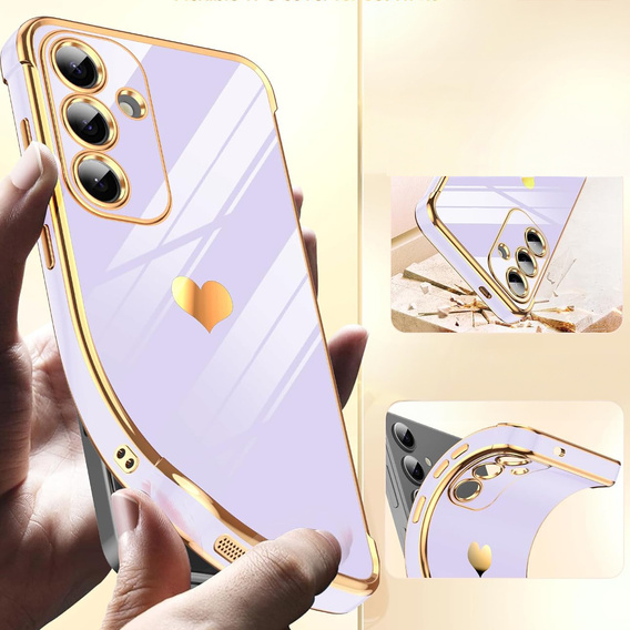 Θήκη για Samsung Galaxy S25 FE, Electro heart, μωβ