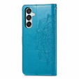 Θήκη με πτερύγιο για Samsung Galaxy M15 5G, Mandala, μπλε
