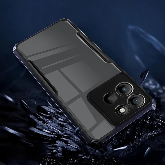 Θήκη για Motorola Moto G15 / Motorola Moto G15 Power, AntiDrop Hybrid, μαύρη