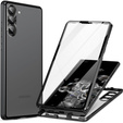 θήκη για το Samsung Galaxy S23 Plus, Magnetic Dual Glass, μαύρη