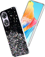 Θήκη για Oppo A78 5G, Glittery, μαύρη