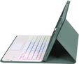 Θήκη με φωτιζόμενο πληκτρολόγιο bluetooth για iPad 10.9 2022 (10 gen.), πράσινη