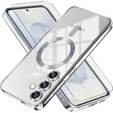 Θήκη για Samsung Galaxy S25, Electro MagSafe, ασημένια + Γυαλί για την οθόνη