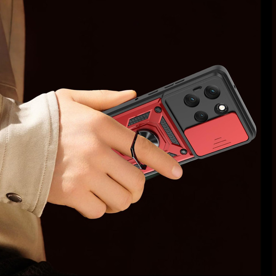 Θήκη για Motorola Moto G86 5G, CamShield Slide, κόκκινη