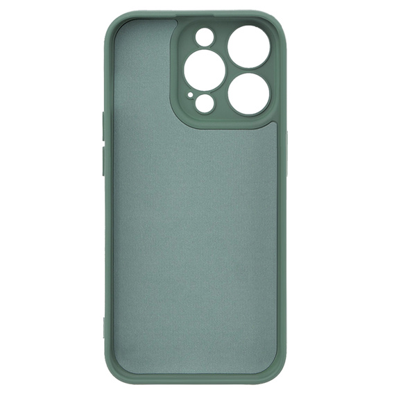 Θήκη για iPhone 15 Pro Max, Silicone Lite, σκούρα πράσινη