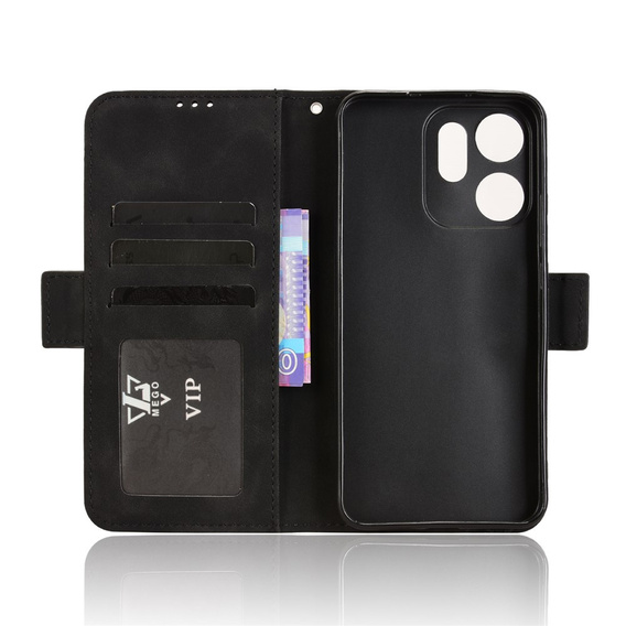 Θήκη με πτερύγιο για Oppo Reno 13, Card Slot, μαύρη