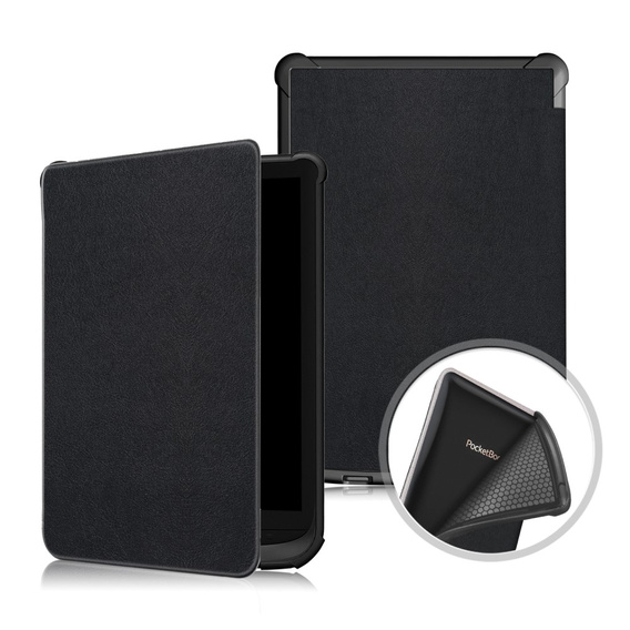 Θήκη για PocketBook Touch Lux 4 5 606 616 627 628 632 633, Smartcase, μαύρη