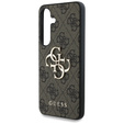 GUESS Θήκη για Samsung Galaxy S25, 4G Big Metal Logo, καφέ