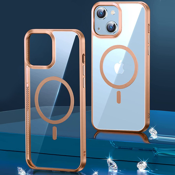 Θήκη για iPhone 14 Plus, ERBORD Hybrid MagSafe Case, χρυσή