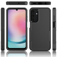 Θωρακισμένη θήκη για Samsung Galaxy A25, διπλής στρώσης, μαύρη + γυαλί 9H