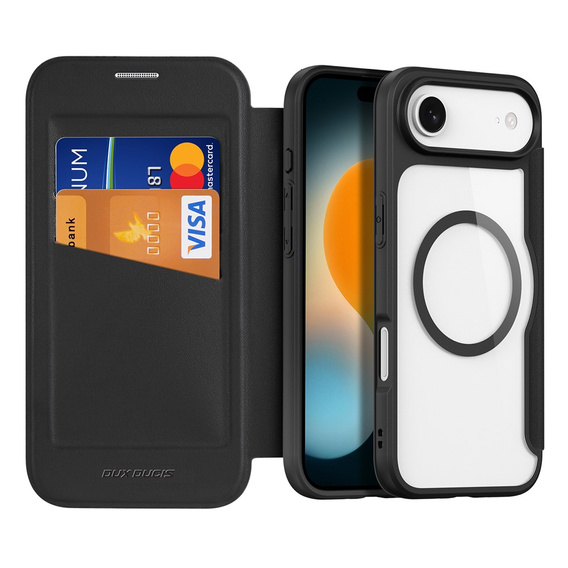 Θήκη Dux Ducis για iPhone Air, Skin X Pro, με πτερύγιο, για MagSafe, μαύρο