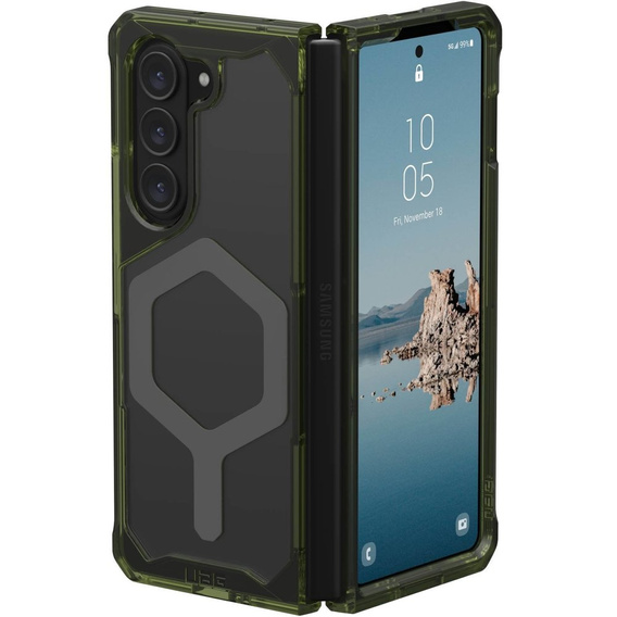 Urban Armor Gear Θήκη για Galaxy Z Fold 5 5G, Plyo MagSafe, διαφανής / πράσινη