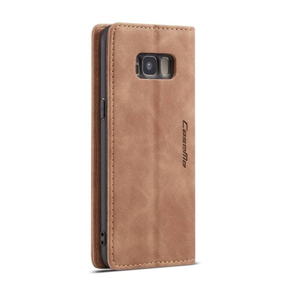 θήκη CASEME για Samsung Galaxy S8, Leather Wallet Case, καφέ