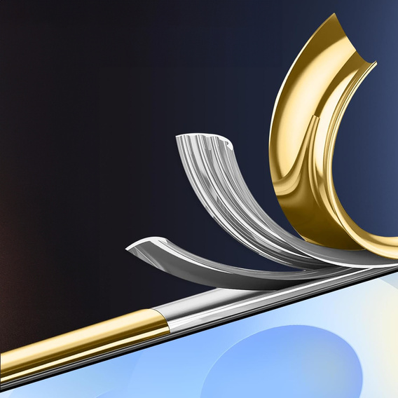 Θήκη για Samsung Galaxy S25 Edge, Electro MagSafe, χρυσή + Γυαλί για την οθόνη
