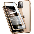 θήκη για το iPhone 12 Pro, Magnetic Dual Glass, χρυσή