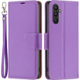 Θήκη με πτερύγιο για Samsung Galaxy A34 5G, Wallet Litchi Magnet, μωβ