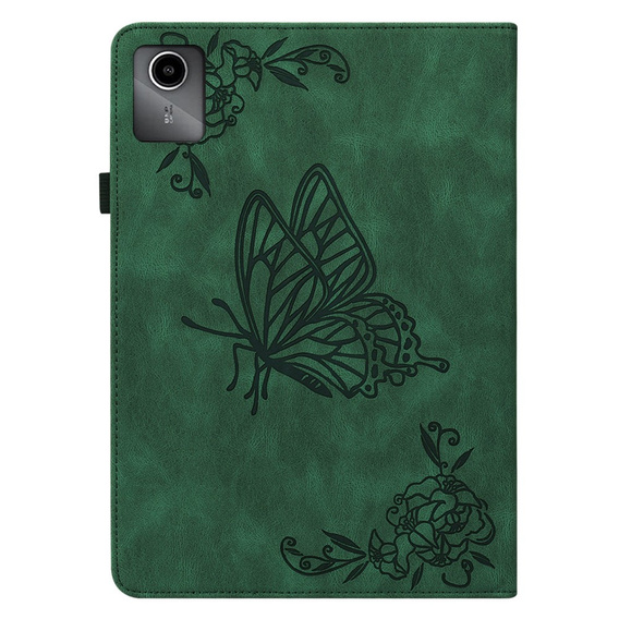 θήκη για το Lenovo Tab M11, Butterfly, πράσινη