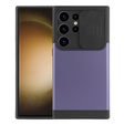 Θήκη για Samsung Galaxy S24 Ultra, ERBORD MagProtect Slide Camera, μωβ