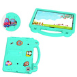 Παιδική θήκη για Samsung Tab A8 X200 / X205, Cute Patterns, με βάση, πράσινη