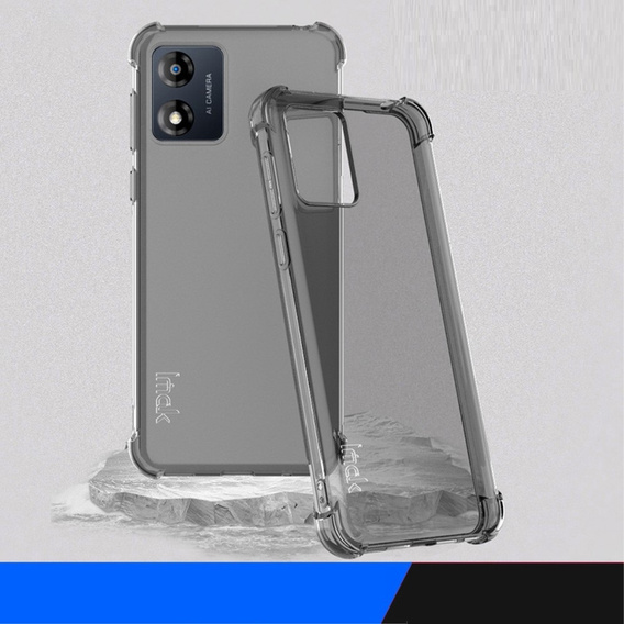 IMAK Θήκη για Motorola Moto E13, Dropproof, διαφανής / μαύρη