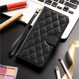 θήκη πτερύγιο για Samsung Galaxy A16, Rhombus Crossbody Leather, μαύρη