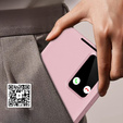Αναδιπλούμενη θήκη για Samsung Galaxy S25 Edge, Smart View Wallet, ροζ