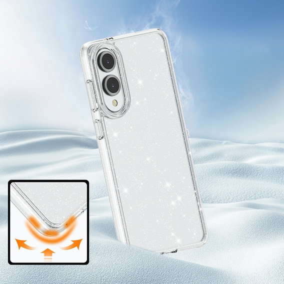 Θήκη για Samsung Galaxy S25 Edge, Glittery Powder, διαφανής