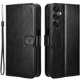 Θήκη με πτερύγιο για Samsung Galaxy A25 5G, Crazy Horse Wallet, μαύρη