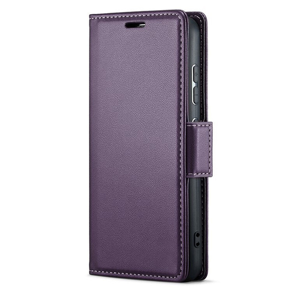 ERBORD Γυαλιστερό πορτοφόλι Litchi με πτερύγιο για Motorola Moto G86 5G / G86 Power 5G
