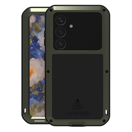 Love Mei Θήκη για Samsung Galaxy S25+ Plus, armored with glass, πράσινη