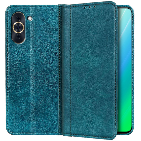 θήκη με πτερύγιο για Huawei Nova 10 Pro 4G, Split Leather, πράσινη