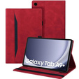 θήκη για Samsung Galaxy Tab A9+, Classic, με υποδοχή γραφίδας, κόκκινη