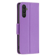 Θήκη με πτερύγιο για Samsung Galaxy A34 5G, Wallet Litchi Magnet, μωβ