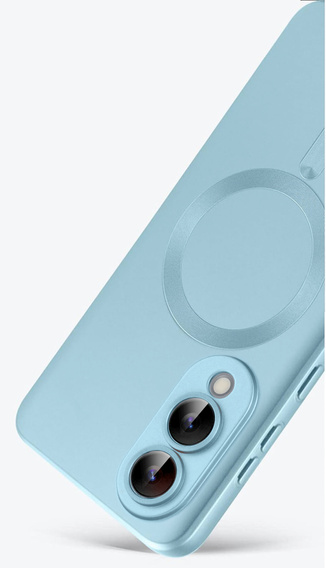 Θήκη για Samsung Galaxy S25 Edge, ColorMag, για MagSafe, μπλε + γυαλί 9H, μετριασμένο