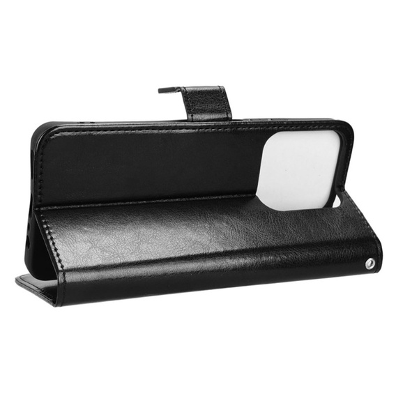 Θήκη με πτερύγιο για Realme C61, Crazy Horse Wallet, μαύρη