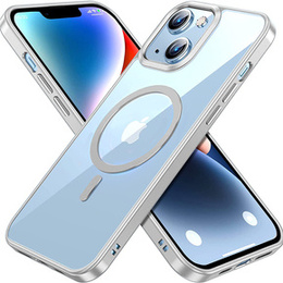 Θήκη για iPhone 14, ERBORD Hybrid MagSafe Case, ασημένια