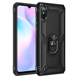 θωρακισμένη θήκη για Xiaomi Redmi 9A, Nox Case Ring, μαύρη