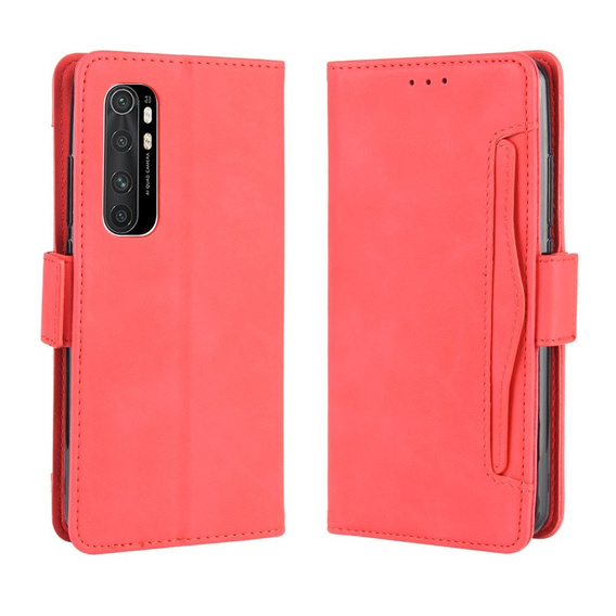 Θήκη με πτερύγιο για Xiaomi Mi Note 10 Lite, Card Slot, κόκκινη