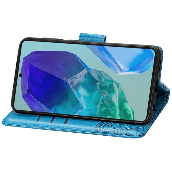 Θήκη με πτερύγιο για Samsung Galaxy A16, Butterfly, μπλε