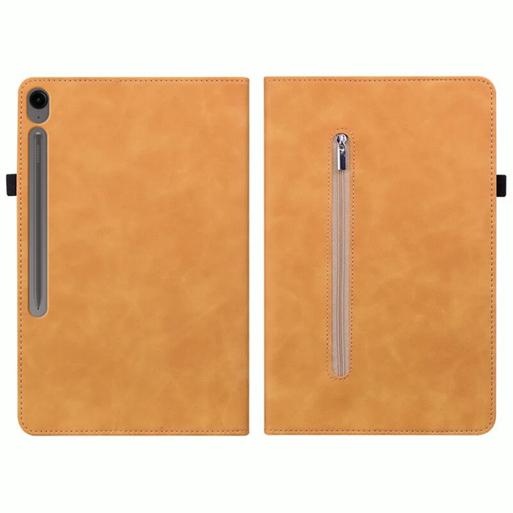 θήκη για το Samsung Galaxy Tab S10 Lite / S10 FE / S9 FE, Wallet Pen Slot, κίτρινη