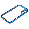 θήκη για το iPhone 16, Magnetic Dual Glass, μπλε