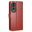 Θήκη με πτερύγιο για Honor 70 5G, Crazy Horse Wallet, καφέ