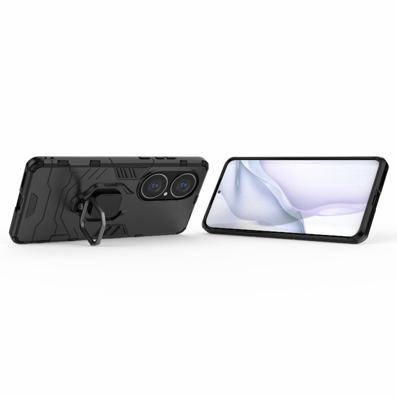 Θήκη για Huawei P50 Pro, Kickstand Ring, μαύρη