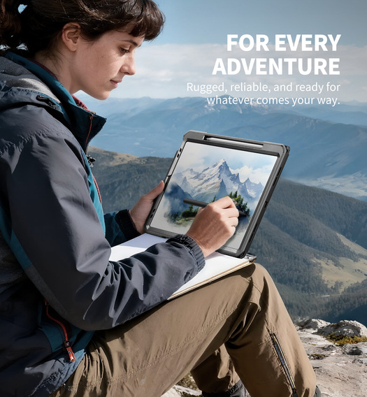 Θήκη Dexnor 360° με ιμάντα και θήκη για γραφίδα για iPad Pro 13" 2024 (7ης γενιάς)