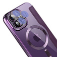 Θήκη με πτερύγιο για iPhone 12 Pro Max, RFID Wallet MagSafe CamShield, μωβ