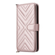 Θήκη με πτερύγιο για Oppo Reno 13F 5G, Crossbody Leather Wallet, ροζ